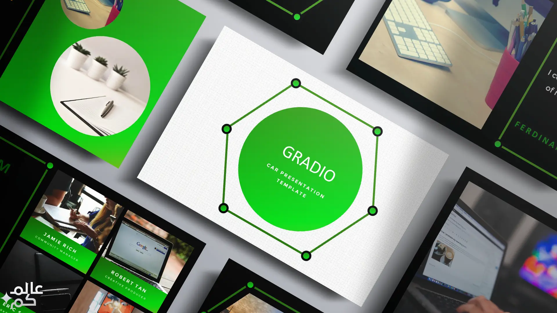 المصغرة (3) قالب بوربوينت 42 شريحة للمشاريع الاحترافية مع ملحقات تصميم متميزة مع أجمل الثيمات اللونية