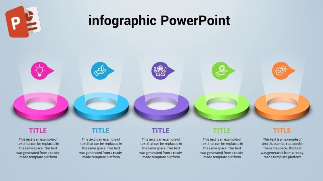خمسة خيارات انفوجرافيك متحركة في برنامج بوربوينت