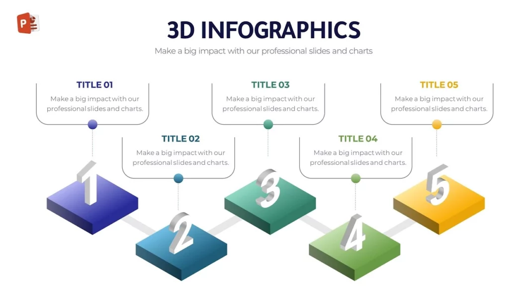 خمسة خيارات انفوجرافيك للمشاريع في برنامج بوربوينت