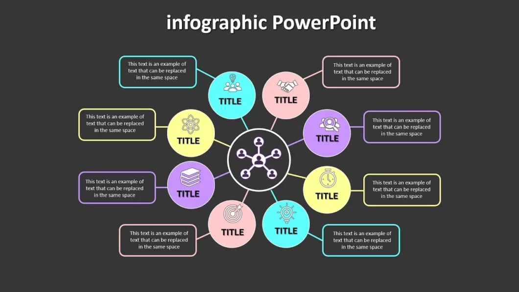انفوجرافيك  ثمانية خيارات مميزة في برنامج بوربوينت
