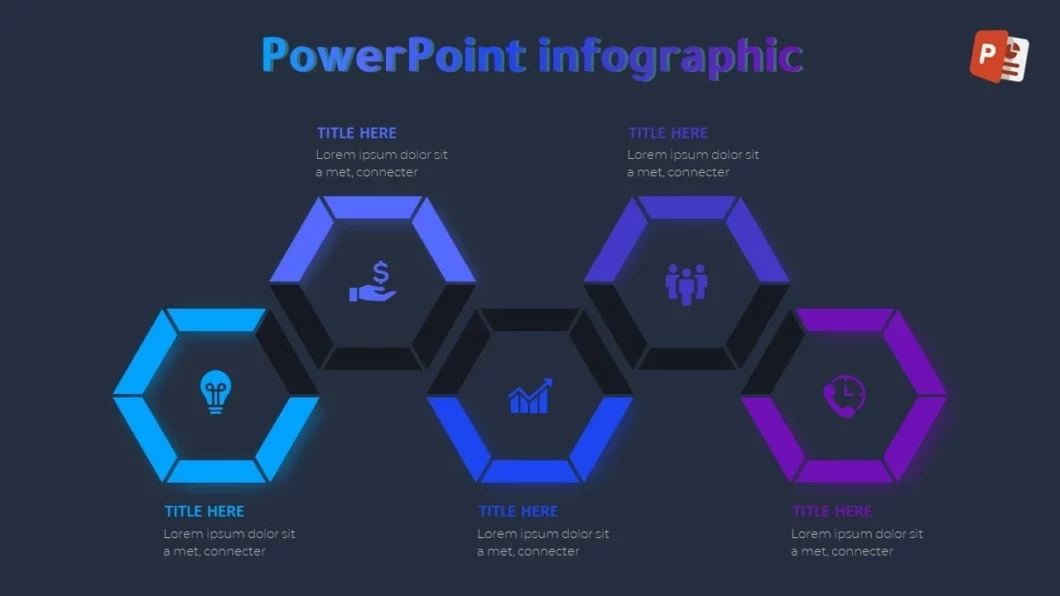 خمسة خيارات انفوجرافيك احترافية متحركة في برنامج بوربوينت