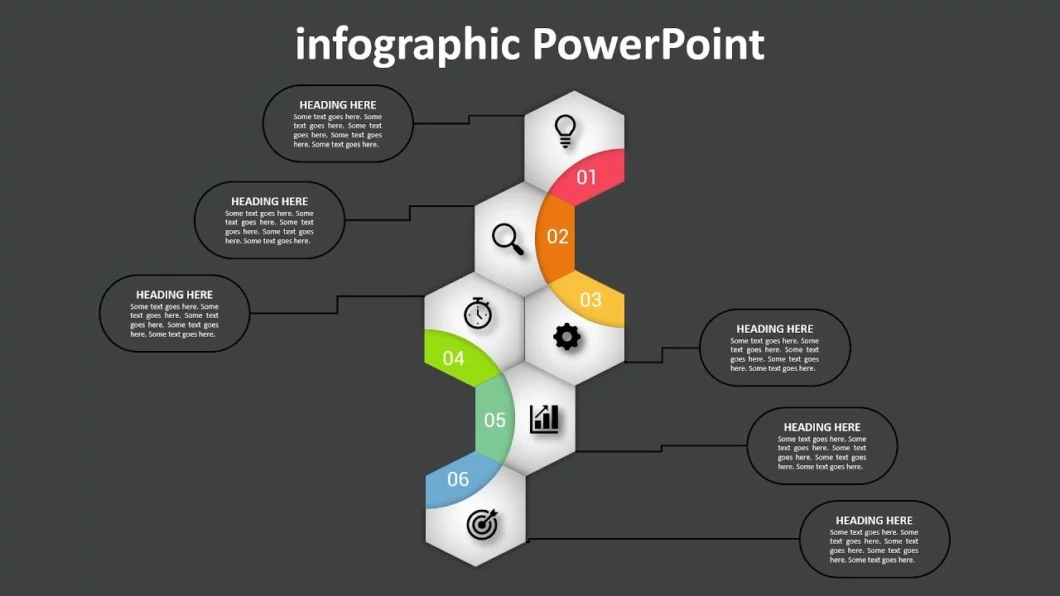 انفوجرافيك ستة خيارات مميزة لمشاريع الاعمال في برنامج بوربوينت