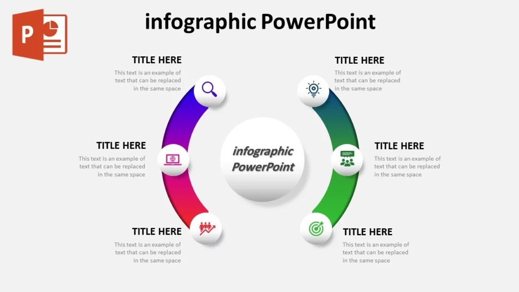 ستة خيارات انفوجرافيك احترافية متحركة في برنامج بوربوينت