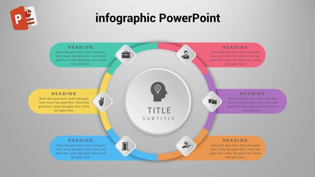 ستة خيارات انفوجرافيك احترافية للمشاريع والاعمال في برنامج بوربوينت