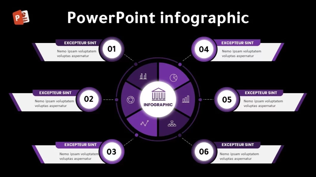 ستة خيارات انفوجرافيك متحركة مميزة في برنامج بوربوينت