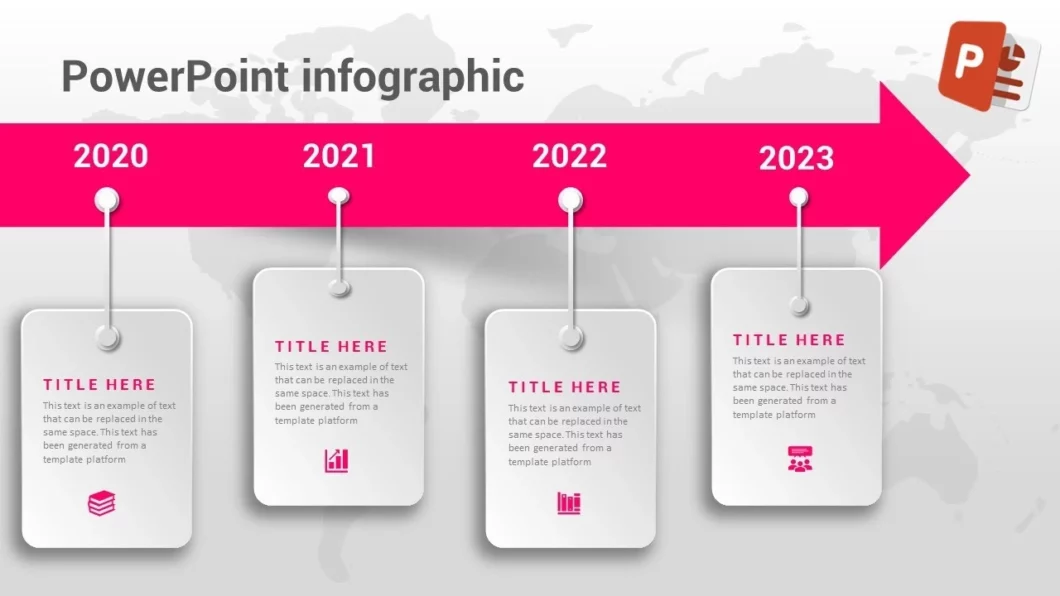 انفوجرافيك  أربع خيارات متحركة في برنامج بوربوينت