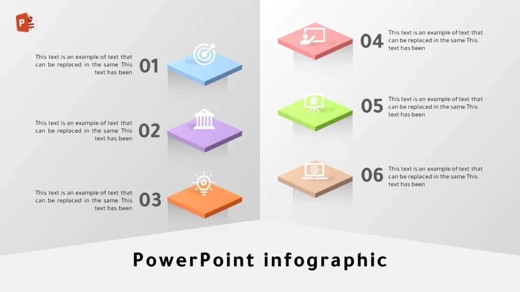 ستة خيارات انفوجرافيك متحركة للمشاريع في برنامج بوربوينت