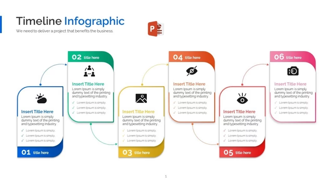 انفوجرافيك ستة خيارات احترافية في برنامج بوربوينت