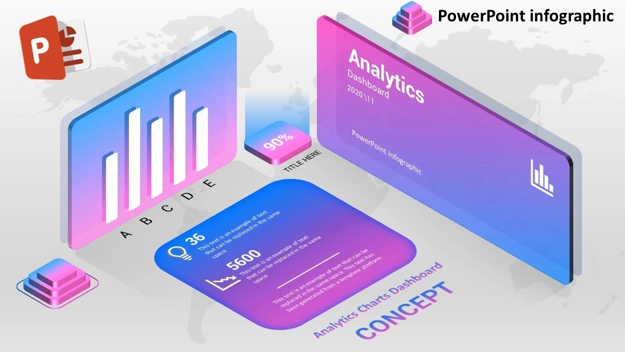 maxresdefault (68) لوحة إحصاءات انفوجرافيك ثلاثية الأبعاد في برنامج بوربوينت