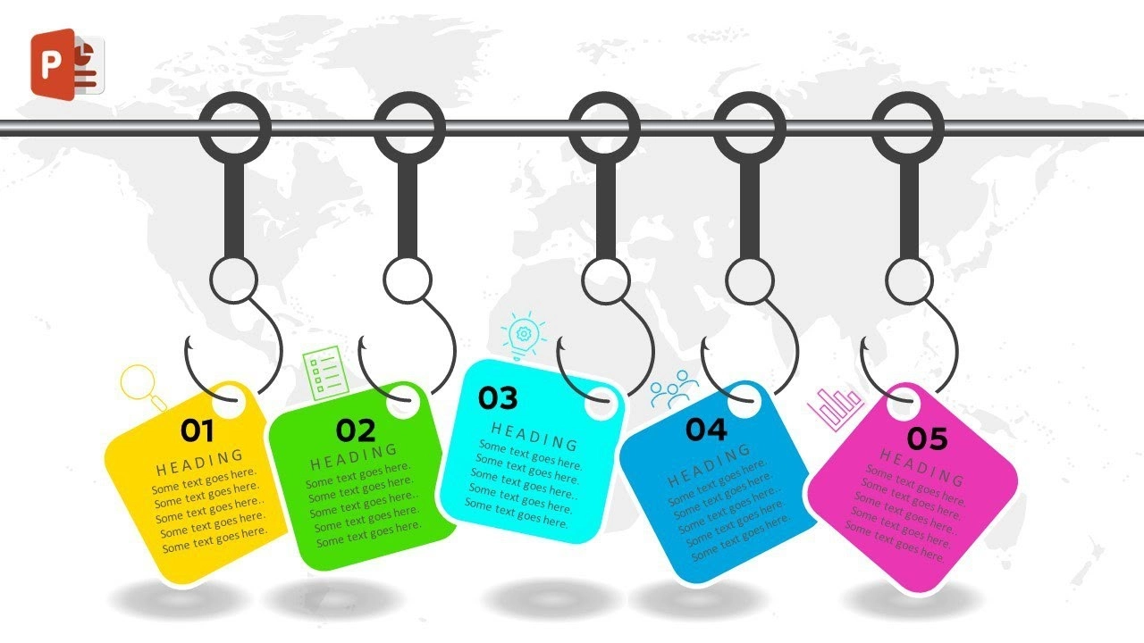 انفوجرافيك خمسة خيارات مميزة في برنامج بوربوينت لعرض الأفكار