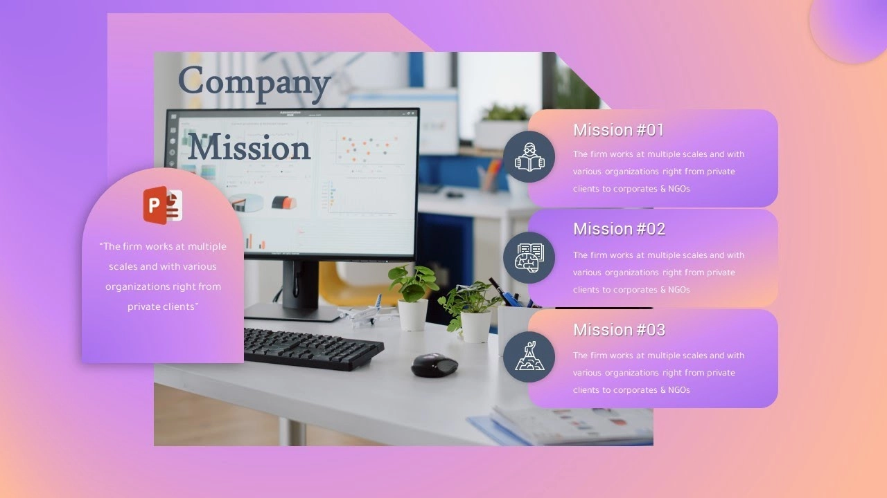 تصميم شريحة مميزة للمشاريع في برنامج بوربوينت