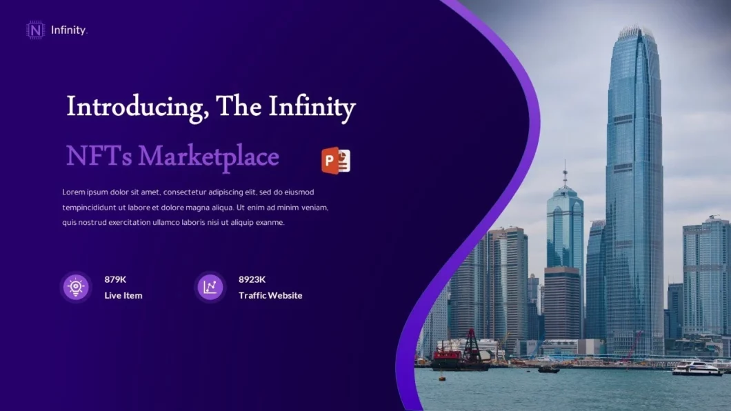 تصميم شريحة مميزة افتتاحية للمشاريع في برنامج بوربوينت