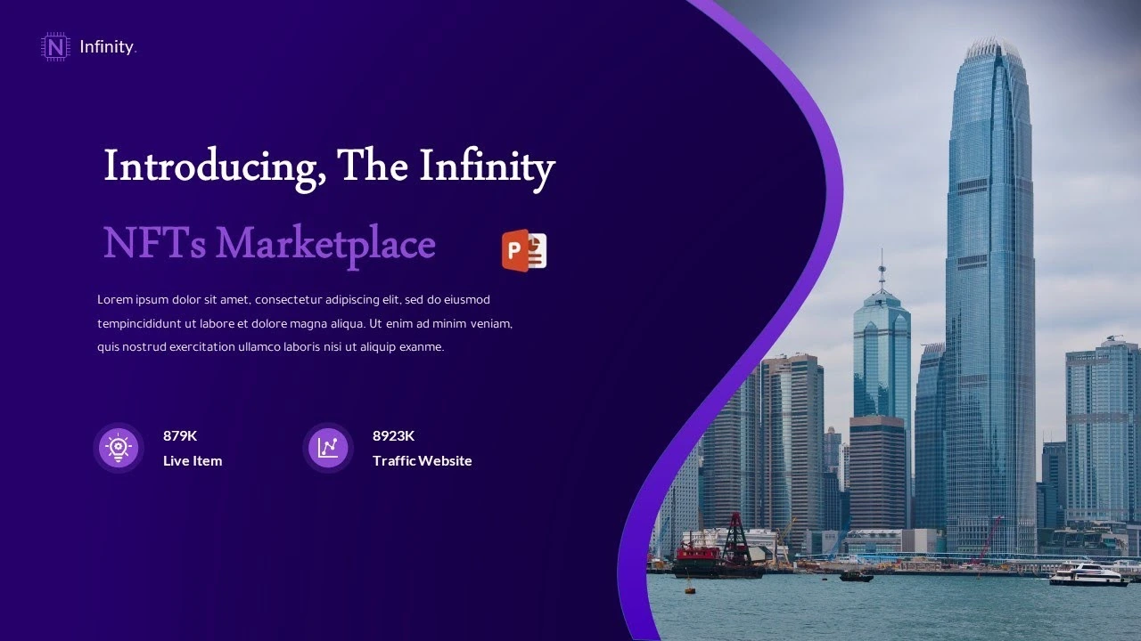 تصميم شريحة مميزة افتتاحية للمشاريع في برنامج بوربوينت