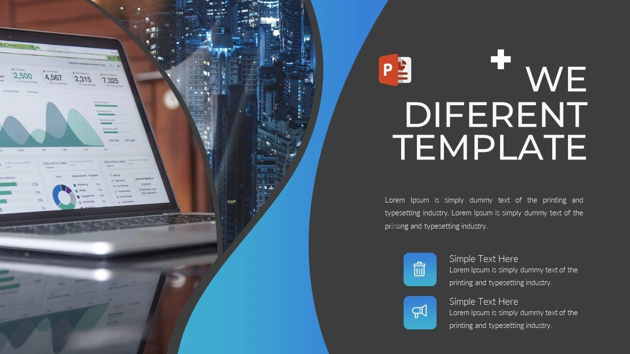 تصميم شريحة افتتاحية لعرض الافكار للمشاريع في برنامج بوربوينت