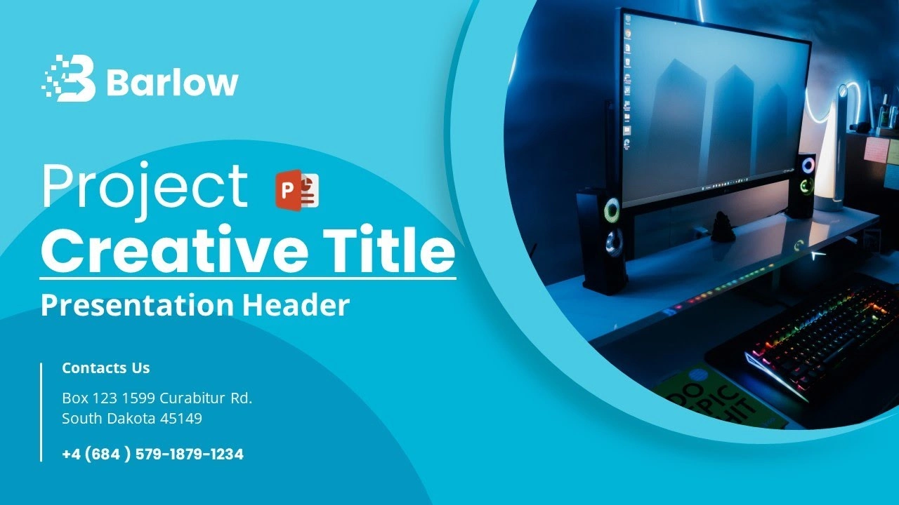 تصميم شريحة افتتاحية للمشاريع في برنامج بوربوينت