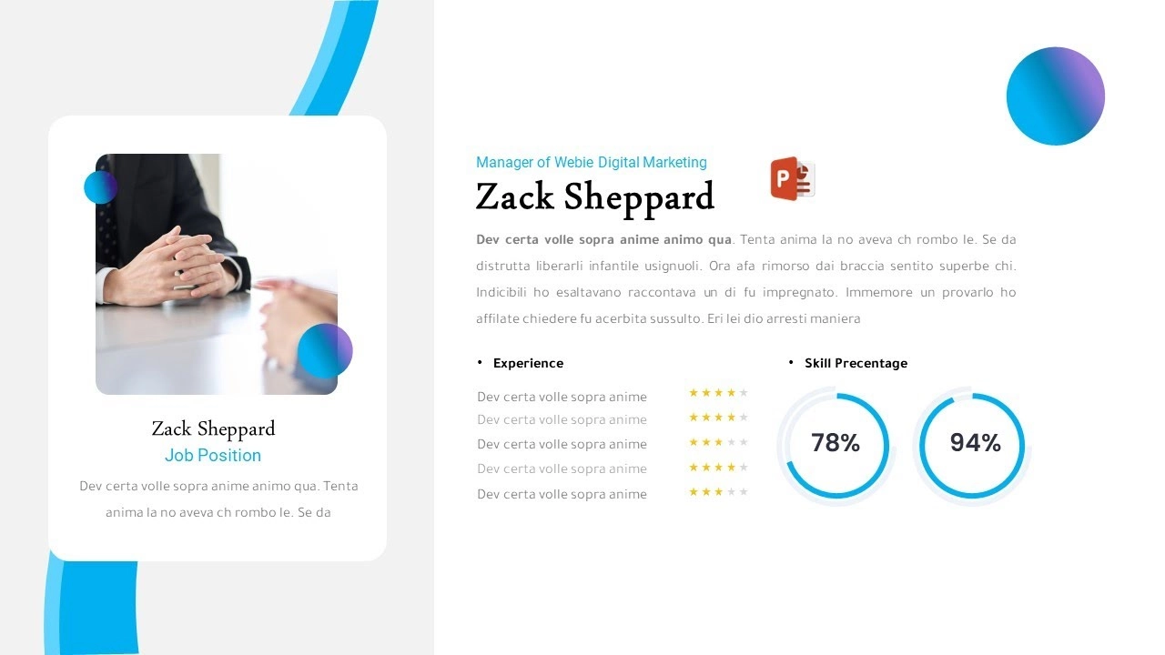 شريحة مميزة للمشاريع في برنامج بوربوينت