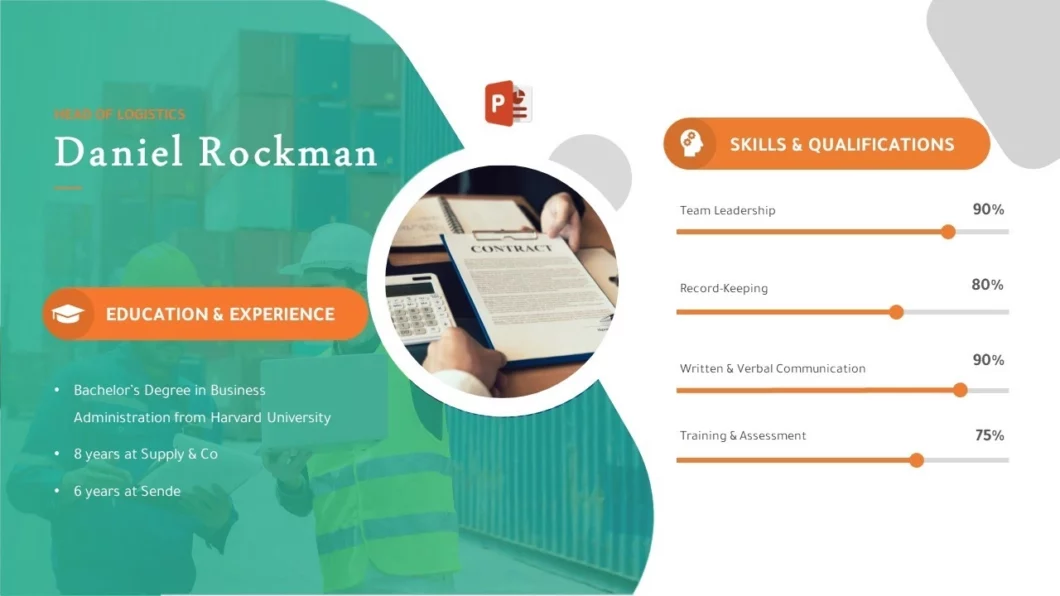 تصميم شريحة احترافية مميزة للمشاريع في برنامج بوربوينت