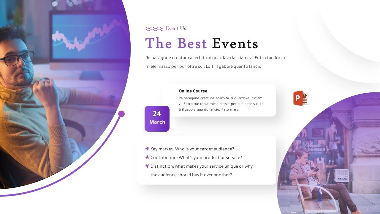 شريحة افتتاحية مميزةللمشاريع في برنامج بوربوينت