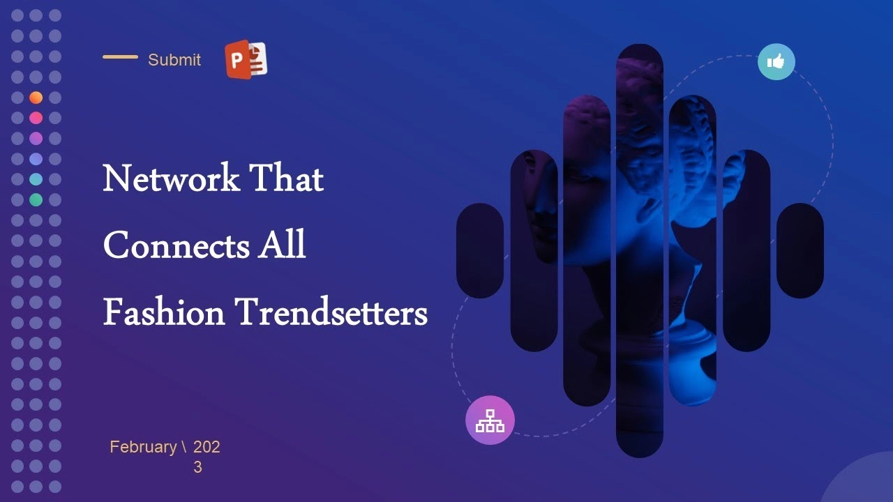 شريحة غلاف ممزة في برنامج بوربوينت لعرض الأفكار