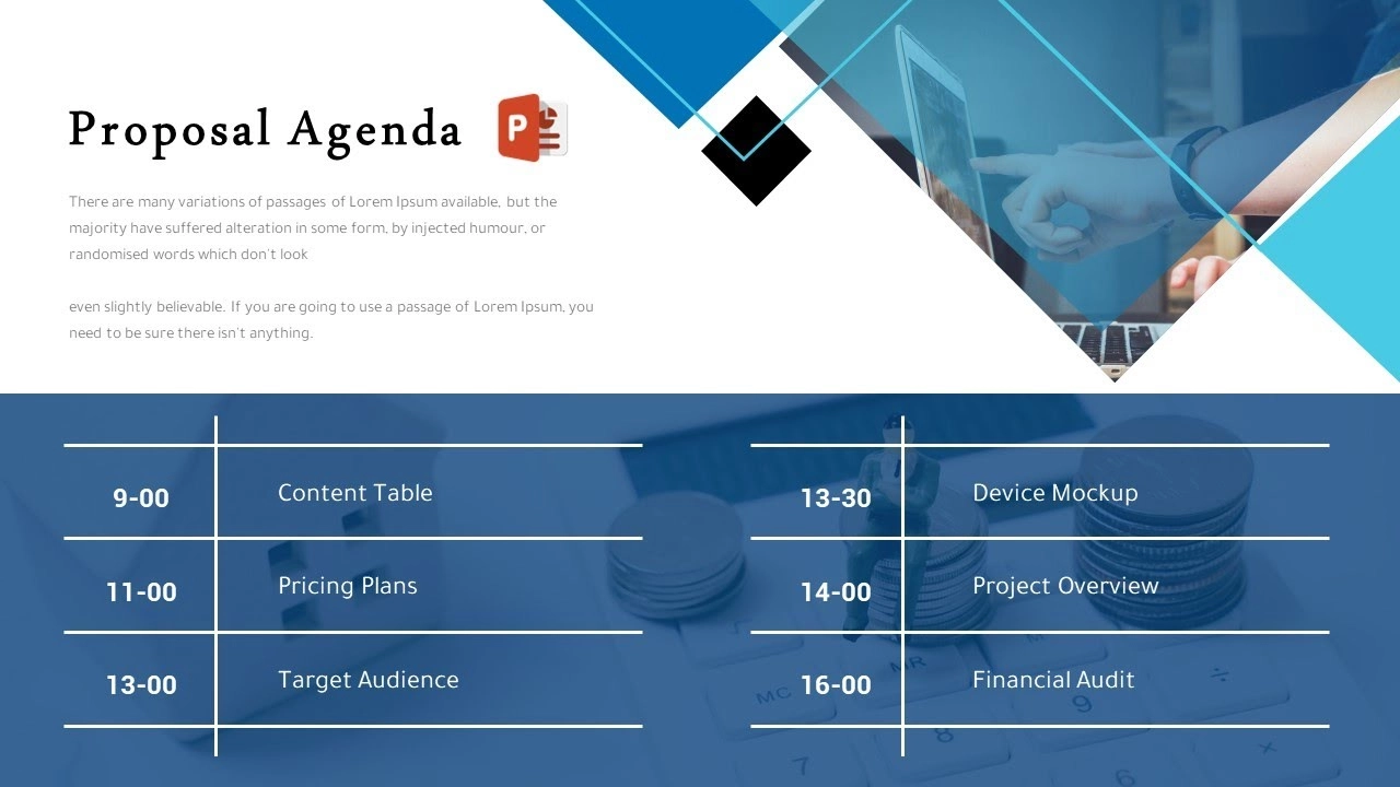 شريحة مميزة للمشاريع في برنامج بوربوينت لعرض الأفكار