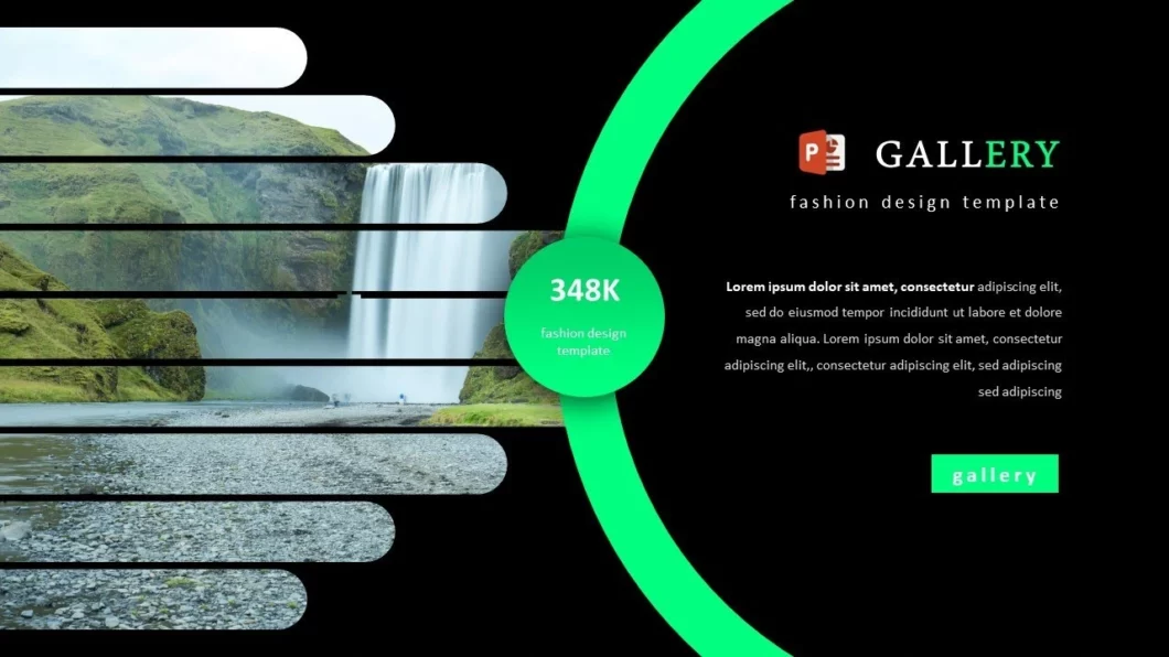 شريحة افتتاحية مميزة للمشاريع في برنامج بوربوينت