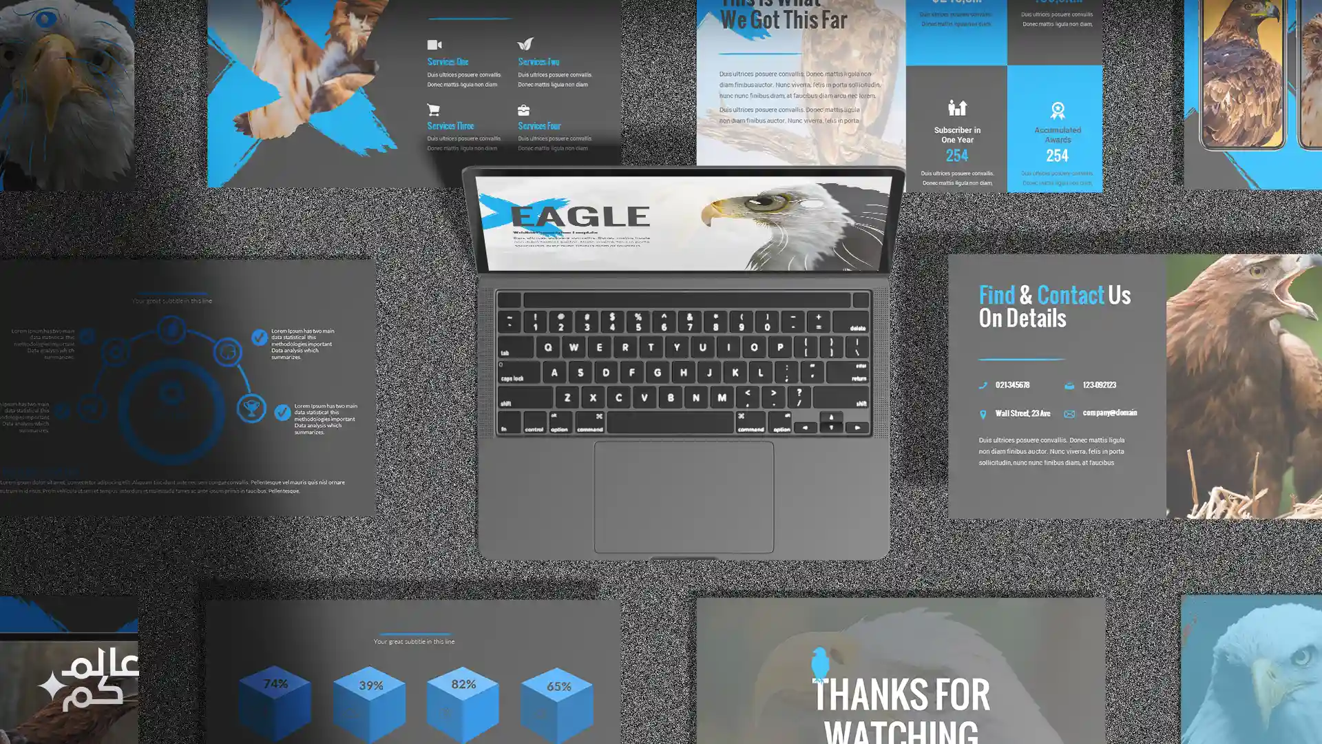 قالب بوربوينت 600 شريحة لتخصص علم الأحياء والحياة البرية بأكثر من ثيم لوني مع ملحقات تصميم متميزة وشرائح انفوجرافيك لعرض الأفكار