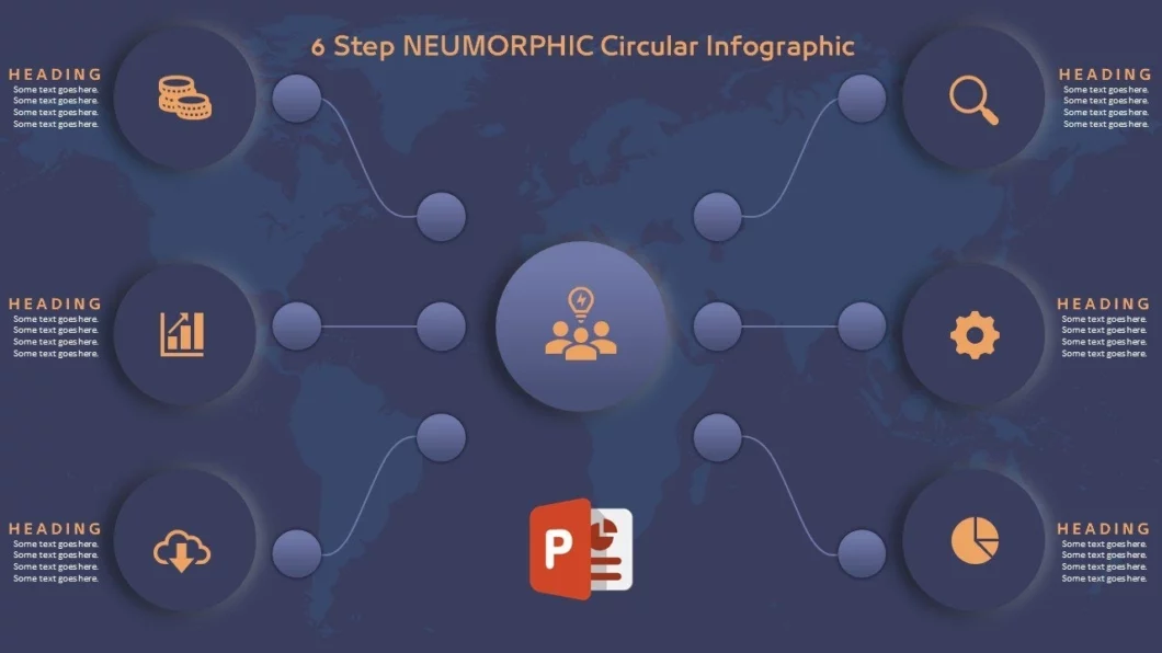 ستة خيارات انفوجرافيك احترافية في برنامج بوربوينت