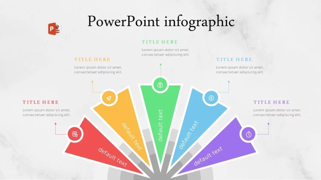 خمسة خيارات انفوجرافيك متحركة في برنامج بوربوينت