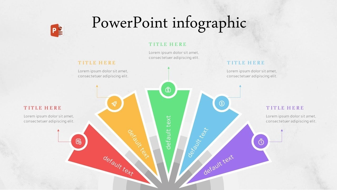 خمسة خيارات انفوجرافيك متحركة في برنامج بوربوينت