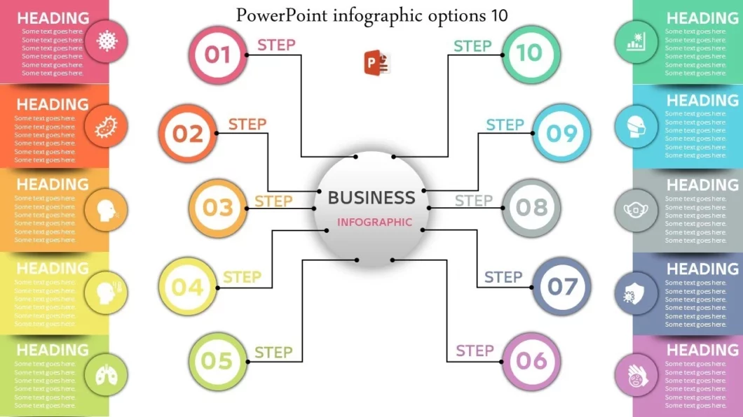 انفوجرافيك عشرة خيارات مميزة في برنامج بوربوينت