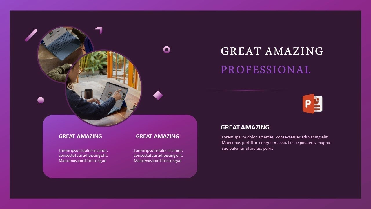 شريحة احترافية مميزة للمشاريع في برنامج بوربوينت