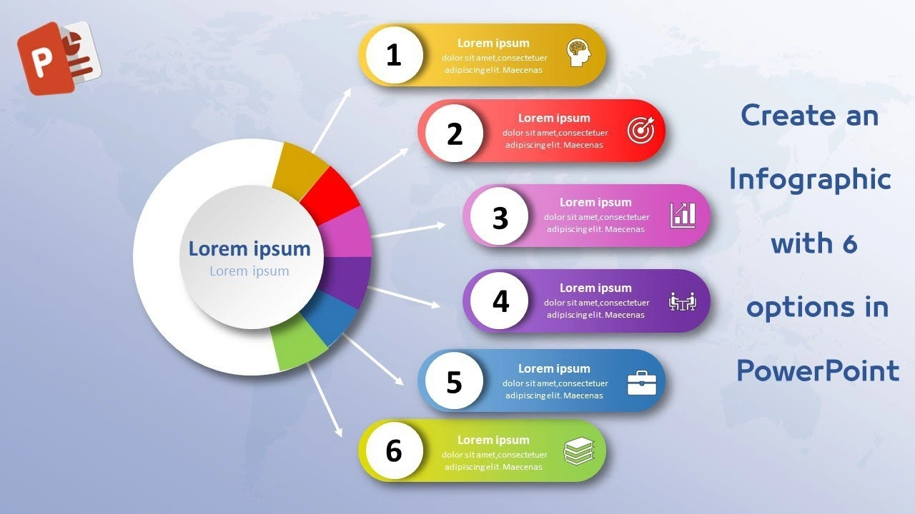 ستة خيارات انفوجرافيك مميزة في برنامج بوربوينت