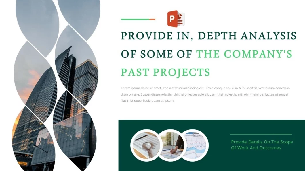 شريحة افتتاحية احترافية للمشاريع في برنامج بوربوينت