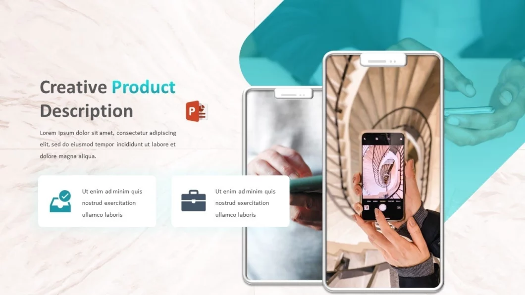 تصميم شريحة احترافية لعرض المنتجات في برنامج بوربوينت