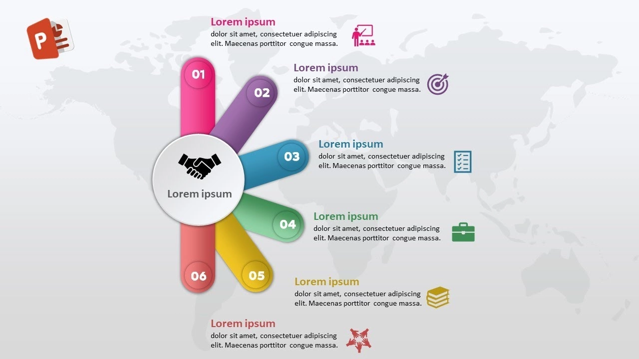 ستة خيارات انفوجرافيك احترافية في برنامج بوربوينت