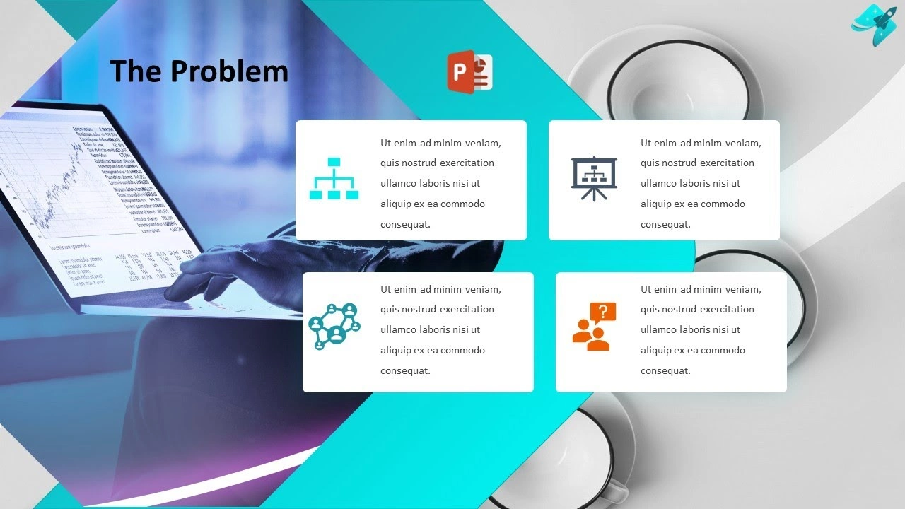 قائمة احترافية لعرض الخدمات في برنامج بوربوينت