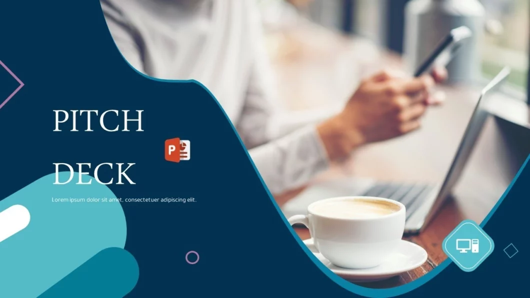 شريحة افتتاحية احترافية مميزة للمشاريع في برنامج بوربوينت