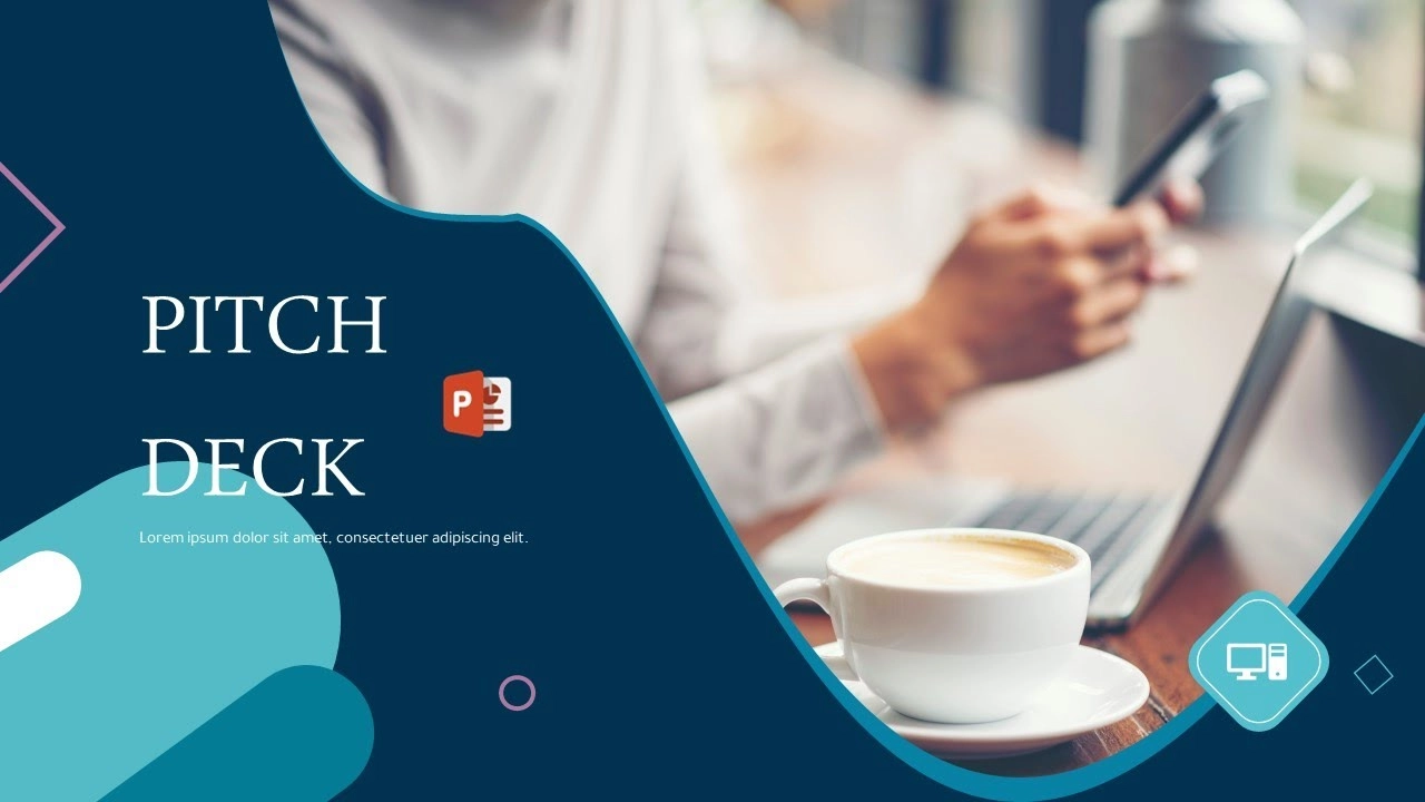 شريحة افتتاحية احترافية مميزة للمشاريع في برنامج بوربوينت