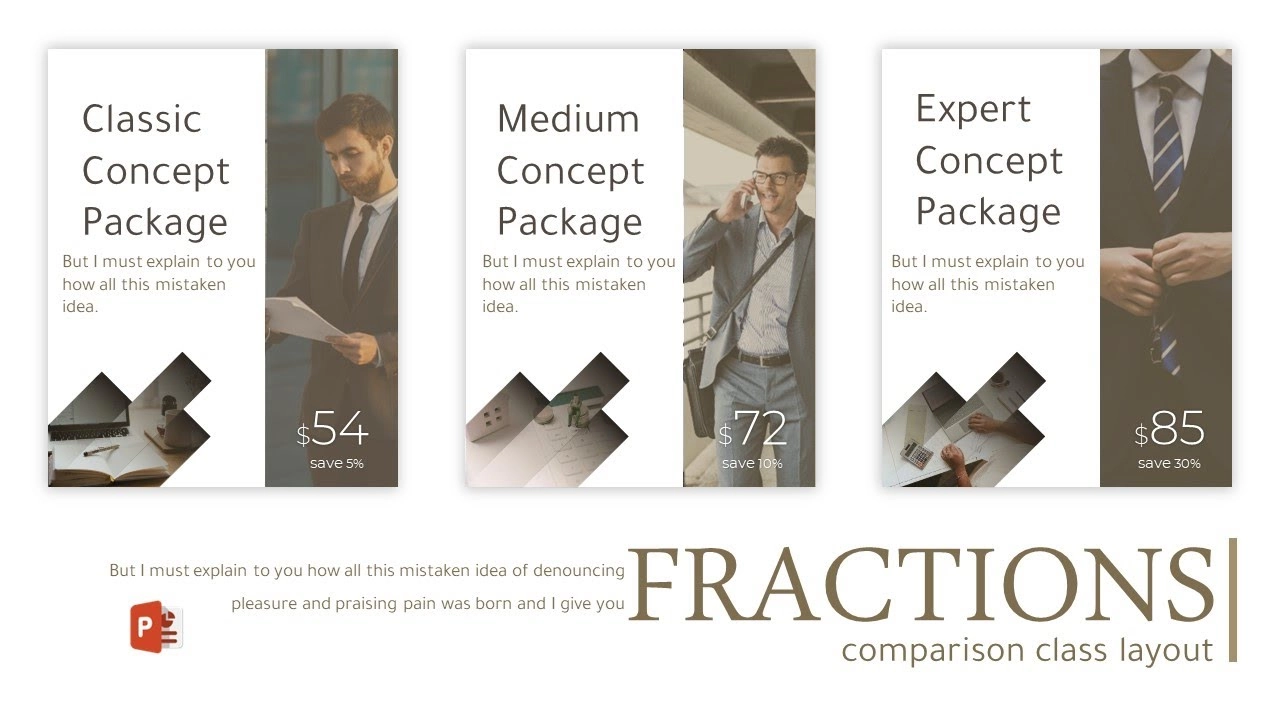 شريحة مقارنة في برنامج بوربوينت