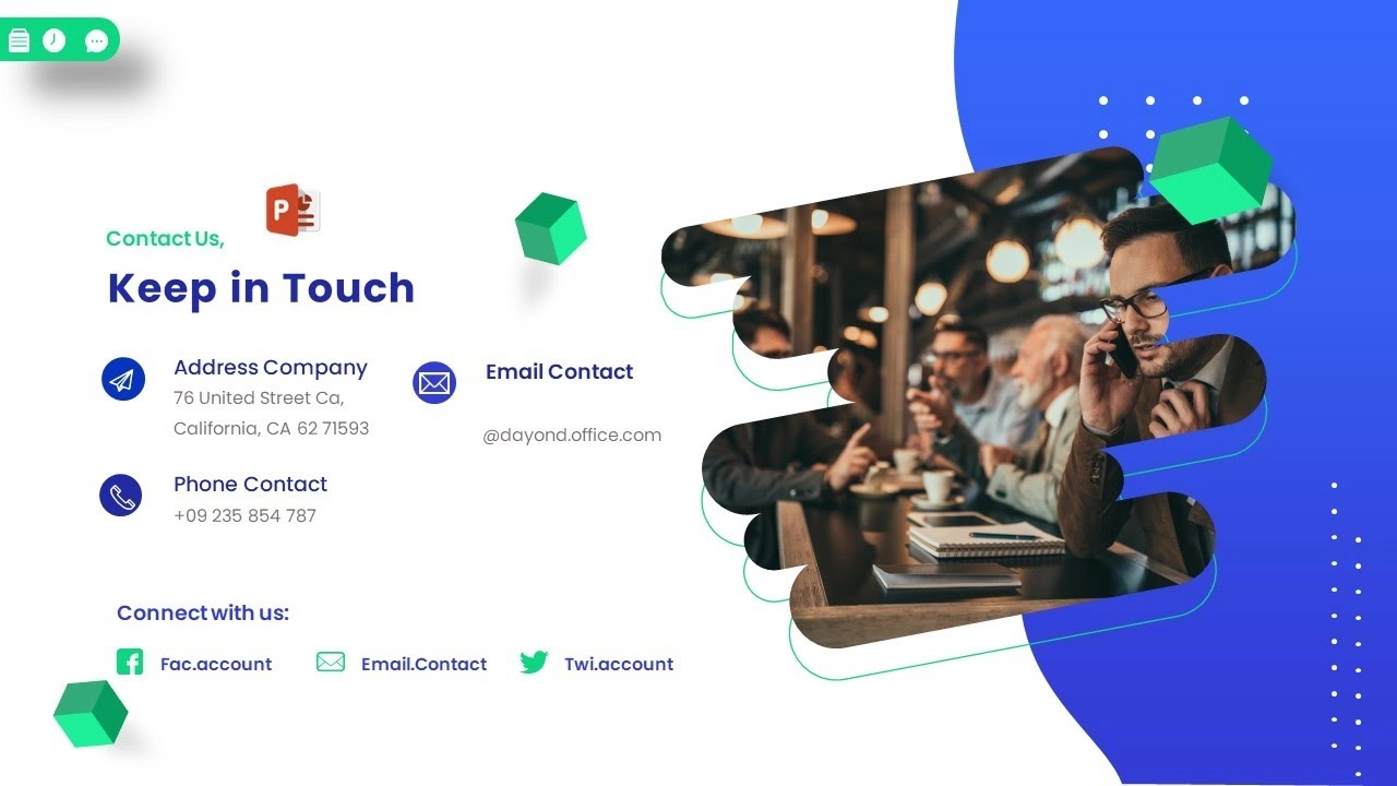 شريحة مميزة لعرض الأفكار في برنامج بوربوينت