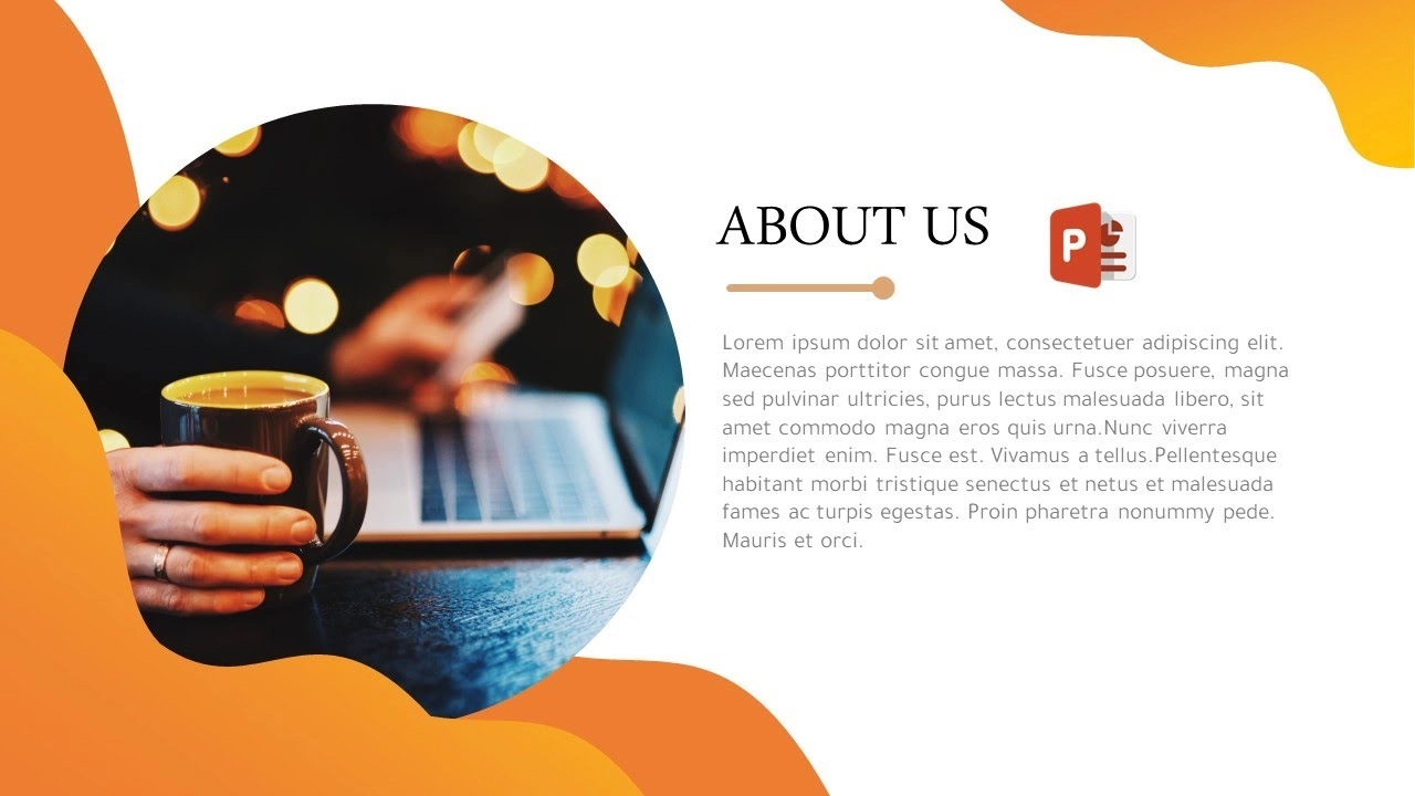 شريحة افتتاحية رائعة للمشاريع في برنامج بوربوينت