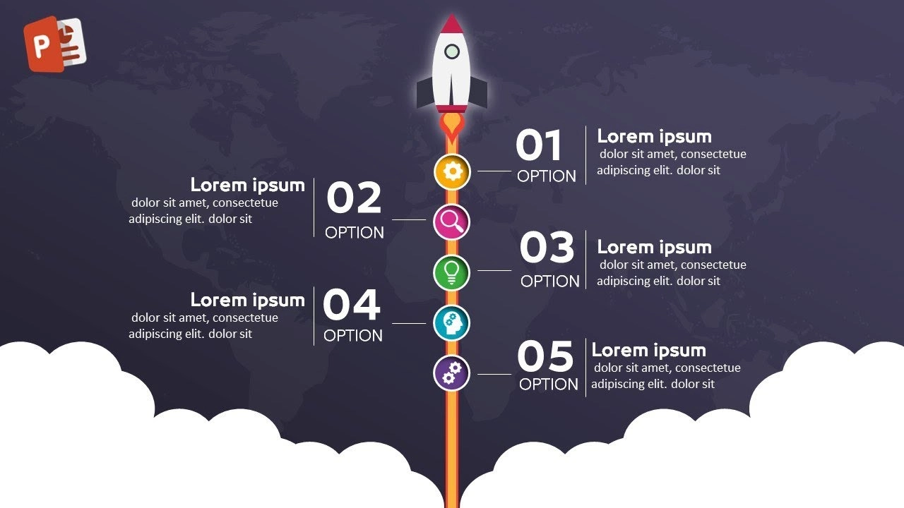 خمسة خيارات انفوجرافيك مميزة في برنامج بوربوينت