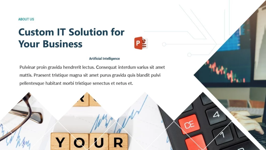 شريحة مميزة للمشاريع في برنامج بوربوينت