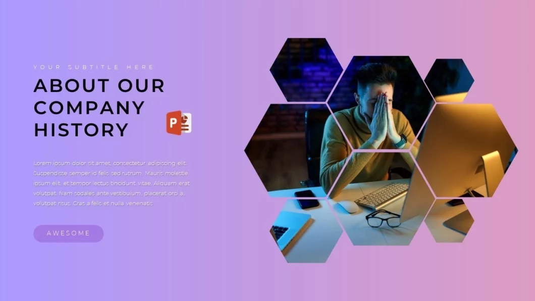 شريحة افتتاحية احترافية لمشاريع بوربوينت