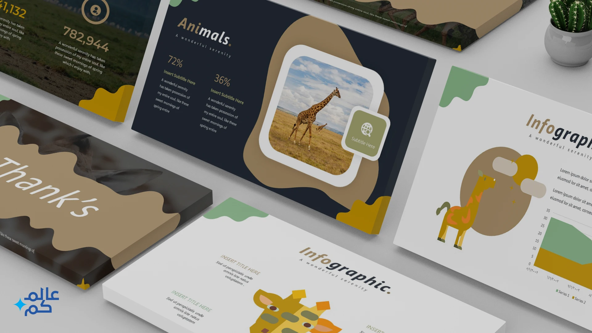 قالب بوربوينت 150 شريحة لدروس علم الأحياء التعليمية للأطفال بأكثر من ثيم لوني مع ملحقات تصميم متميزة وشرائح انفوجرافيك لعرض الأفكار