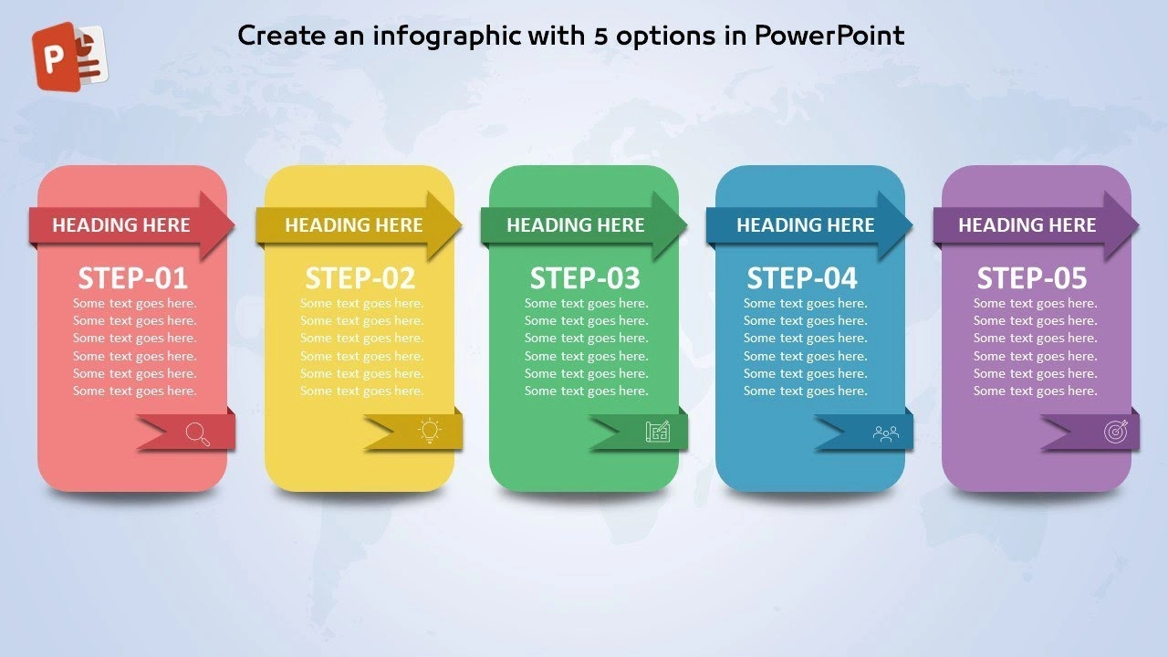 خمسة خيارات انفوجرافيك مميزة في برنامج بوربوينت