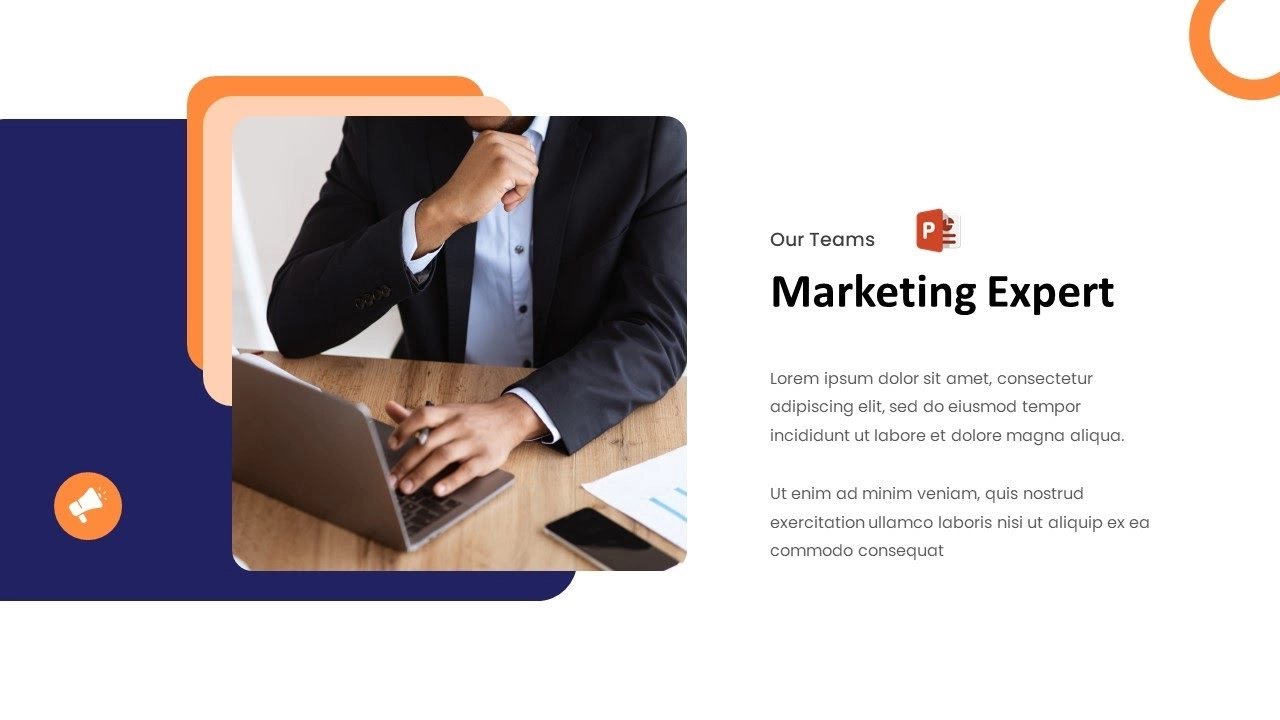 شريحة مميزة للمشاريع في برنامج بوربوينت