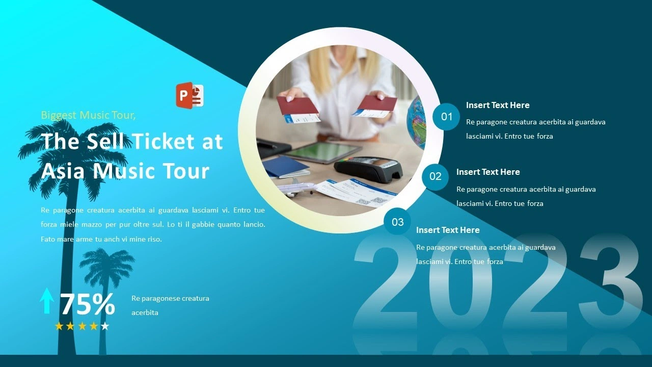 شريحة احترافية لعرض الأفكار للمشاريع في برنامج بوربوينت