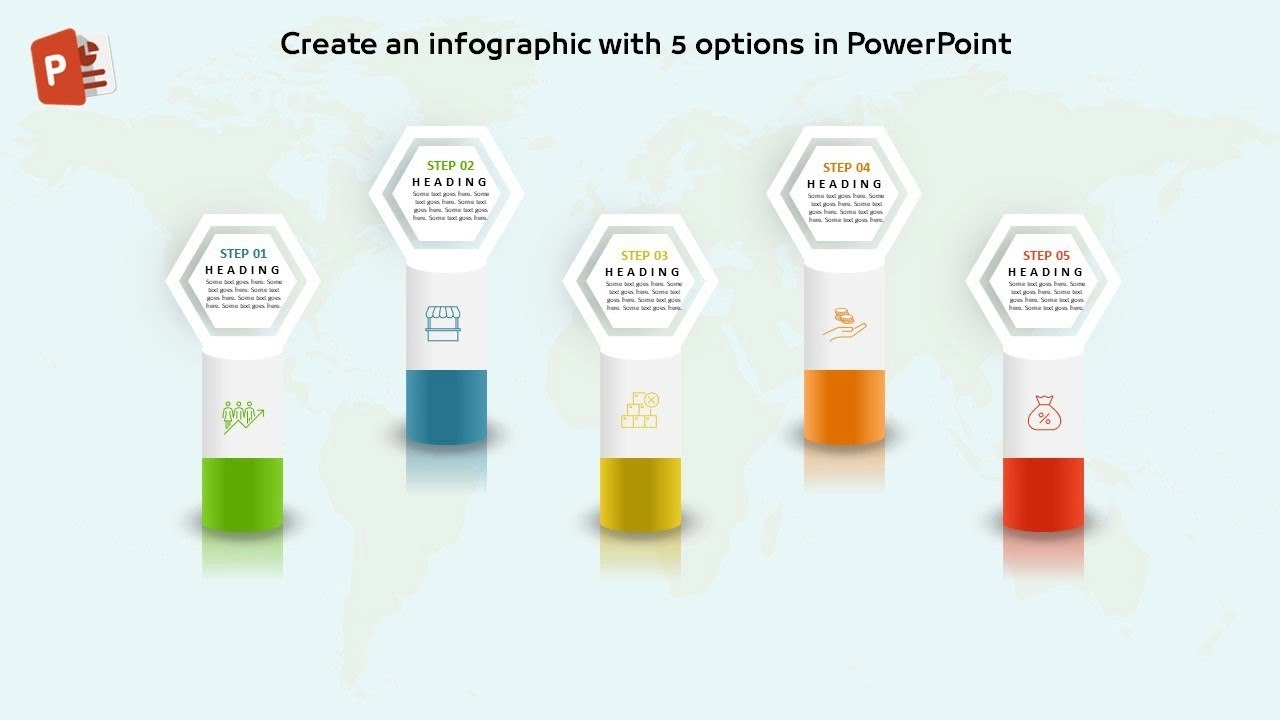 خمسة خيارات انفوجرافيك مميزة في برنامج بوربوينت