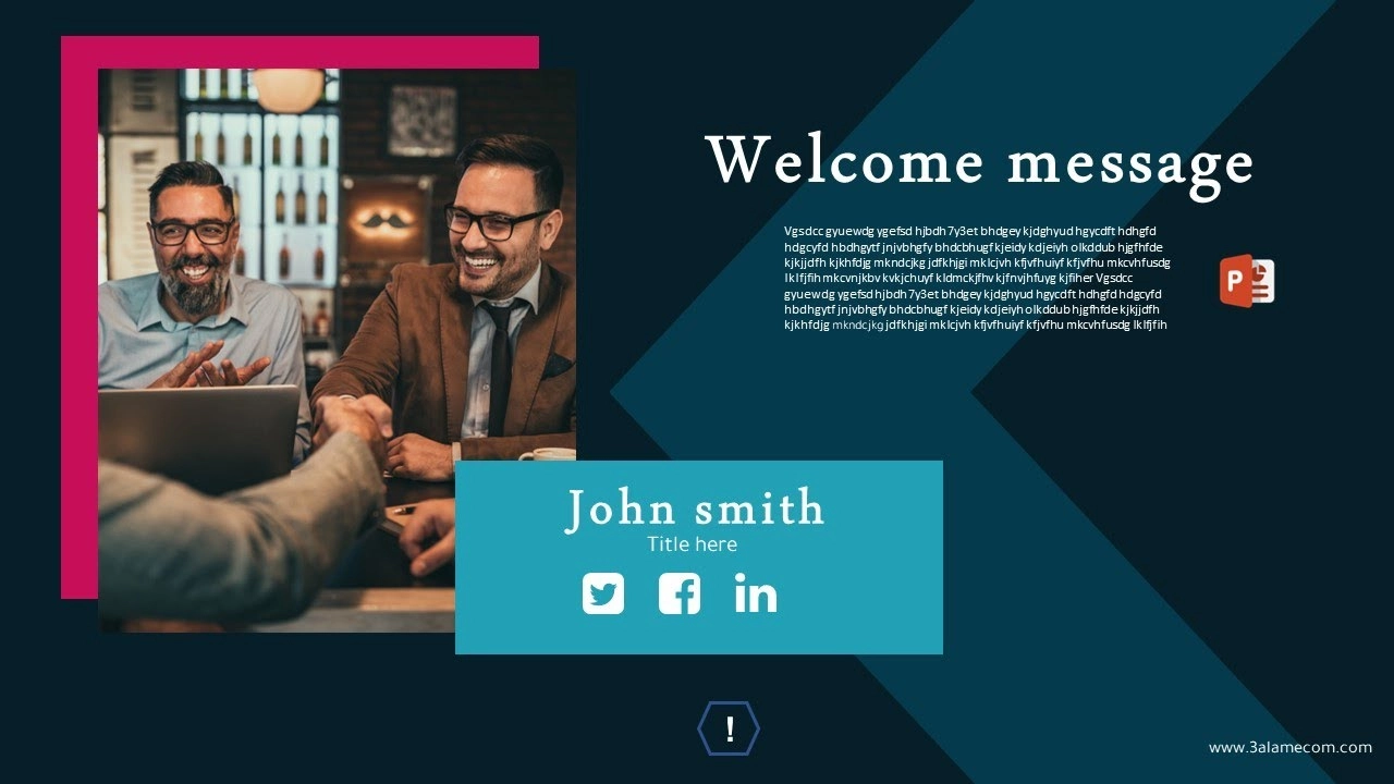 شريحة غلاف احترافية للمشاريع في برنامج بوربوينت